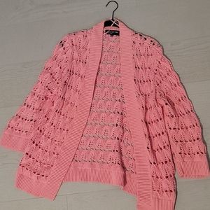 Pink casual sweater cardigan by Jones New York